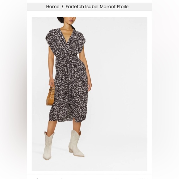 Isabel marant etoile almeya Black and White abstract Patterned Dress - Picture 1 of 6